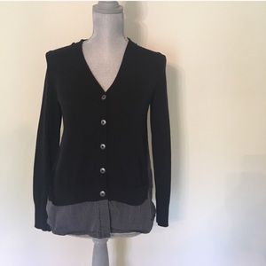 Madewell black button down sweater
